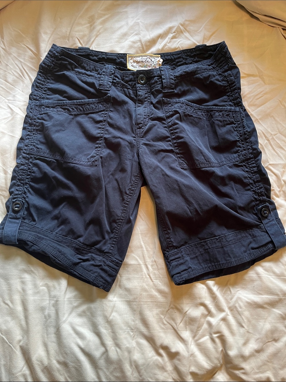 Aventura Women’s Black 8 Cargo Shorts with Front Patch Pockets